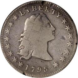 1795 Flowing Hair $1. 3 Leaves ANACS F12 DETAILS