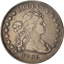 1796 Bust $1. Sm Date, Sm Letters ANACS VF30 Dtls Rprd