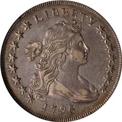 1796 Bust $1. Sm Date, Lg Letters NGC AU53