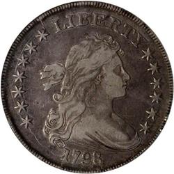 1798 Bust $1. Heraldic Eagle, Close Date NGC VF35