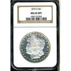 1879-S Morgan $1. Rev of 1879 NGC MS65 DPL