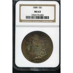 1880 Morgan $1 NGC MS63