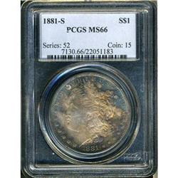 1881-S Morgan $1 PCGS MS66