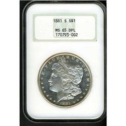 1881-S Morgan $1 NGC MS65 DPL