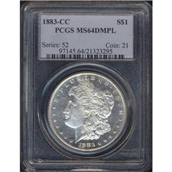 1883-CC Morgan $1 PCGS MS64 DMPL