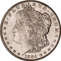 1884-CC Morgan $1 ICG MS64