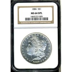 1886 Morgan $1 NGC MS64 DPL