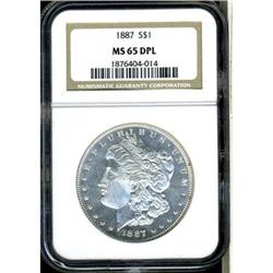 1887 Morgan $1 NGC MS65 DPL