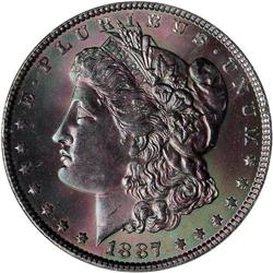 1887 Morgan $1 NGC MS65