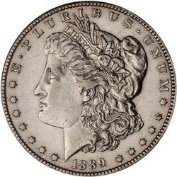 1889-CC Morgan $1 NCS AU Details, Improperly Cleaned