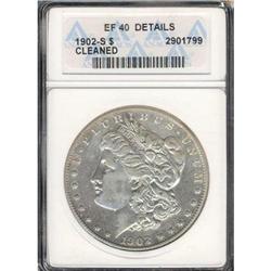 1902-S $ EF40 Details Cleaned