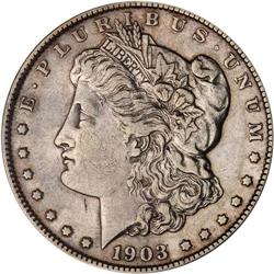 1903-S $ ANACS AU Rims Filed-Cleaned, NET EF40