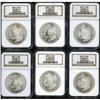 Image 1 : Lot of Six Morgan Dollars NGC
