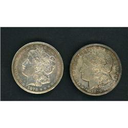 Lot of Two 1878-CC Morgan Dollars Raw