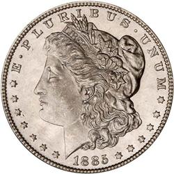 Two 1885 Morgan $1 NGC MS66*