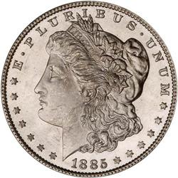 Lot of Two 1885 Morgan Dollars NGC MS66*