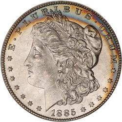 Lot of Five 1885 Morgan Dollars NGC MS64*