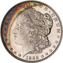 Lot of Five 1885 Morgan Dollars NGC MS64* MS63