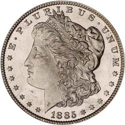 Lot of Four 1885 Toned Morgan Dollars NGC MS64*