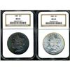 Image 1 : Lot of two 1885 Morgan Dollars both NGC MS65