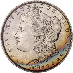 Lot of Three 1886 Morgan Dollars NGC MS64*