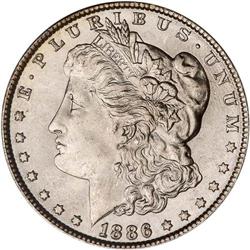 Lot of Three 1886 Toned Morgan Dollars NGC MS63*