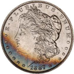 Lot of Four 1887 Morgan Dollars NGC MS65*