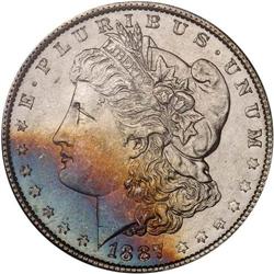 Lot of Three 1887 Toned Morgan Dollars NGC MS65*