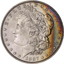 Lot of Two 1887 Morgan Dollars NGC MS65*