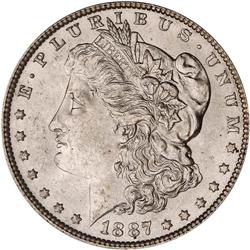 Lot of Five 1887 Toned Morgan Dollars NGC MS64*