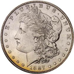 Lot of Three 1887 Toned Morgan Dollars NGC MS64*