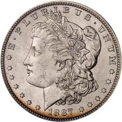 Lot of Five 1887 Toned Morgan Dollars NGC MS63*