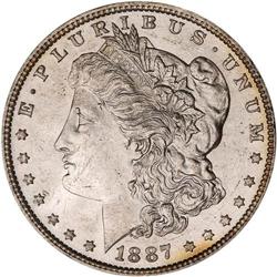 Lot of Ten 1887 Toned Morgan Dollars NGC Unc