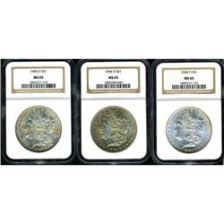 Lot of Three Morgan Dollars