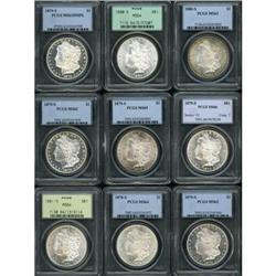 Lot of Fourteen Morgan Dollars PCGS