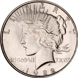 1922-D Peace $1 NGC MS66