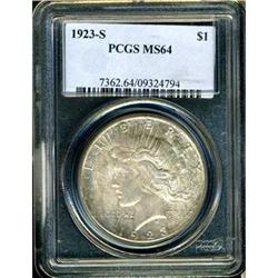 1923-S Peace $1 PCGS MS64