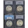 Image 1 : Lot of Four Peace Dollars