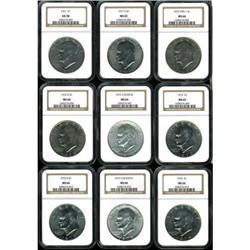 Lot of Eisenhower Dollars NGC