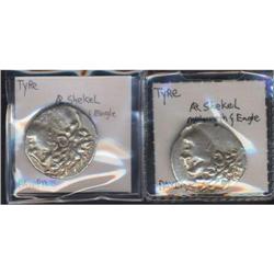 Phoenicia., Lot of two Shekels, 96-94 BC