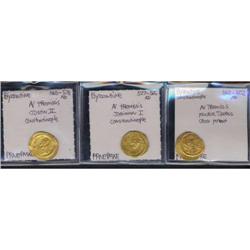Three Byzantine Gold Tremisses
