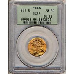Switzerland., 20 francs, 1922-B