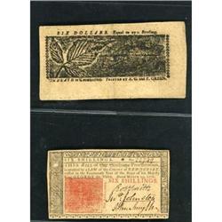 Lot of Two Continental Currency