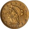 1905 $2.50 Liberty ANACS AU58 Details Damaged