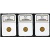 Image 1 : Lot of Three Liberty $2.5 NGC MS