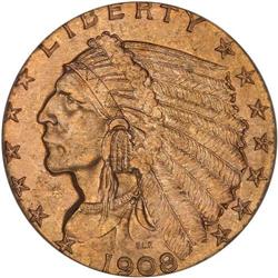 1908 $2.50 Indian PCGS MS65