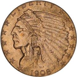 1908 $2.50 Indian PCGS MS64