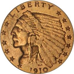 1910 $2.50 Indian ANACS VF30