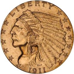 1911-D $2.50 Indian PCGS MS63