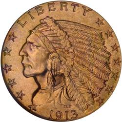 1913 $2.50 Indian NGC MS63